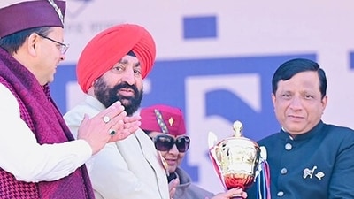 The tableau of the Department of Information, based on the 38th National Games. (Image source: ANI) The tableau of the Department of Information, based on the 38th National Games. (Image source: ANI)