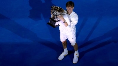 The Italian reigned supreme in a 6-3, 7-6(4), 6-3 to successfully defend his title in Melbourne. (AP) The Italian reigned supreme in a 6-3, 7-6(4), 6-3 to successfully defend his title in Melbourne. (AP)