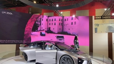 The LF-ZC concept at the Lexus pavilion brought some radical style to the expo. The global concept previews the styling of future Lexus models and was a definite attention grabber at the Auto Expo. (HT Photo) The LF-ZC concept at the Lexus pavilion brought some radical style to the expo. The global concept previews the styling of future Lexus models and was a definite attention grabber at the Auto Expo. (HT Photo)