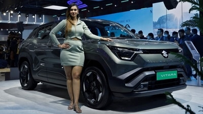 The Maruti Suzuki e Vitara, the brand’s first EV, made a major debut at the expo, generating strong interest. Set to compete in the midsize electric SUV segment, it’s expected to offer competitive pricing and strong charging infrastructure. Launching later this year. (HT Photo) The Maruti Suzuki e Vitara, the brand’s first EV, made a major debut at the expo, generating strong interest. Set to compete in the midsize electric SUV segment, it’s expected to offer competitive pricing and strong charging infrastructure. Launching later this year. (HT Photo)