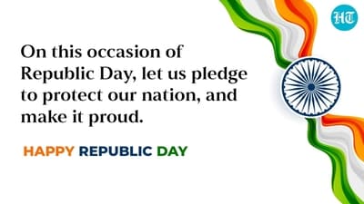 The first Republic Day celebrations took place at Irwin Stadium (now Major Dhyan Chand National Stadium) in New Delhi in 1950. (HT Photo) The first Republic Day celebrations took place at Irwin Stadium (now Major Dhyan Chand National Stadium) in New Delhi in 1950. (HT Photo)