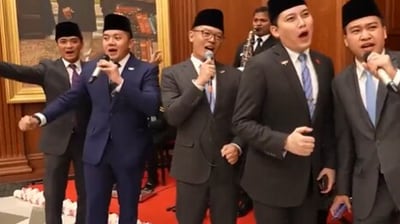 Indonesian delegation sung Shah Rukh Khan’s song at banquet hosted by President Murmu. (X/@ANI)