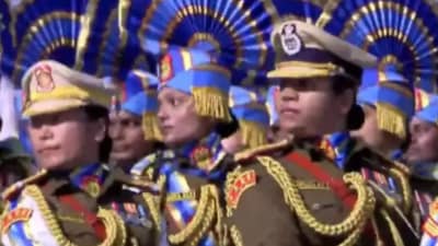 Republic Day 2025: 148-member all-women CRPF contingent marching at Kartavya Path in New Delhi (ANI) Republic Day 2025: 148-member all-women CRPF contingent marching at Kartavya Path in New Delhi (ANI)