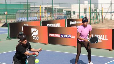 Sindoor Mittal and Simran Bangera secured the 35+ women’s doubles title on Sunday (Pickleball Nationals) Sindoor Mittal and Simran Bangera secured the 35+ women’s doubles title on Sunday (Pickleball Nationals)