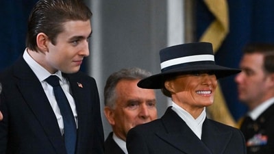 Melania Trump asserts that her son Barron Trump, now studying at NYU, faces challenges due to his public persona.
(Photo by Melina Mara / POOL / AFP) (AFP) Melania Trump asserts that her son Barron Trump, now studying at NYU, faces challenges due to his public persona.
(Photo by Melina Mara / POOL / AFP) (AFP)