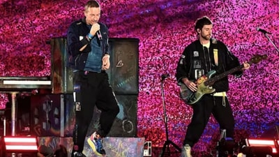 Coldplay on Saturday performed its largest concert ever in Ahmedabad. (AFP) Coldplay on Saturday performed its largest concert ever in Ahmedabad. (AFP)