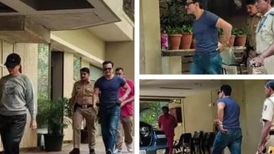 Saif Ali Khan was seen with Kareena Kapoor at his Bandra residence on Sunday morning. Saif Ali Khan was seen with Kareena Kapoor at his Bandra residence on Sunday morning.