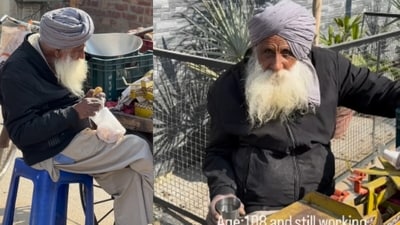 A 108-year-old street vendor in Moga, Punjab, went viral. (Instagram/_manithind_)