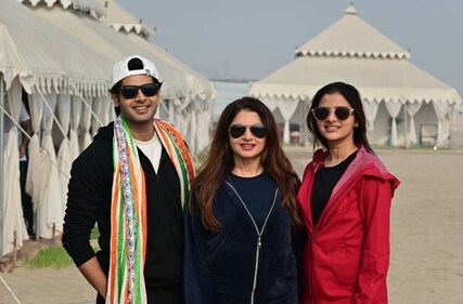 Abhimanyu, Bhagyashree and Avantika (Anil Kumar Maurya/HT) Abhimanyu, Bhagyashree and Avantika (Anil Kumar Maurya/HT)