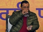 Aam Aadmi Party (AAP) National Convener Arvind Kejriwal during the release of the party manifesto ahead. Aam Aadmi Party (AAP) National Convener Arvind Kejriwal during the release of the party manifesto ahead.