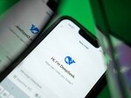 The DeepSeek application arranged on a smartphone in Hong Kong, China, on Monday, Jan. 27, 2025. Chinese startup DeepSeek's eponymous AI assistant rocketed to the top of Apple Inc.'s iPhone download charts, stirring doubts in Silicon Valley about the strength of America's lead in AI.