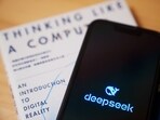The DeepSeek logo arranged on a smartphone in Hong Kong, China, on Monday, Jan. 27, 2025. Chinese startup DeepSeek's eponymous AI assistant rocketed to the top of Apple Inc.'s iPhone download charts, stirring doubts in Silicon Valley about the strength of America's lead in AI. The DeepSeek logo arranged on a smartphone in Hong Kong, China, on Monday, Jan. 27, 2025. Chinese startup DeepSeek's eponymous AI assistant rocketed to the top of Apple Inc.'s iPhone download charts, stirring doubts in Silicon Valley about the strength of America's lead in AI.