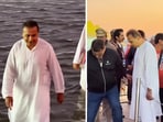 Anil Ambani and Tina Ambani were seen with a bunch of police officials accompanying them Anil Ambani and Tina Ambani were seen with a bunch of police officials accompanying them