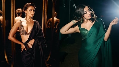 Alia Bhatt in Sabyasachi to Rashmika Mandanna in Amit Aggarwal: Are pain sarees making a full-throttle comeback? (Photos: Instagram/aliaabhatt, rashmikamandanna) Alia Bhatt in Sabyasachi to Rashmika Mandanna in Amit Aggarwal: Are pain sarees making a full-throttle comeback? (Photos: Instagram/aliaabhatt, rashmikamandanna)