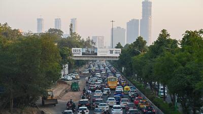 Authority officials said in the future, when the airport operations begin, it will result in an increase in traffic on the road and that will require better management of not only traffic but also the greenery. (Sunil Ghosh/HT Photo)