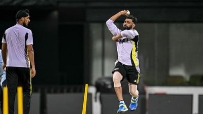 India batting coach Sitanshu Kotak on Monday confirmed that pacer Mohammed Shami is fully fit. (Photo by R.Satish BABU / AFP) (AFP) India batting coach Sitanshu Kotak on Monday confirmed that pacer Mohammed Shami is fully fit. (Photo by R.Satish BABU / AFP) (AFP)