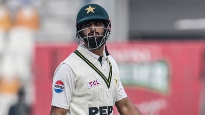 Shan Masood was involved in a heated exchange with a reporter after the latter asked whether he intends to leave Pakistan's Test captaincy on his own. (Photo by Aamir QURESHI / AFP) (AFP) Shan Masood was involved in a heated exchange with a reporter after the latter asked whether he intends to leave Pakistan's Test captaincy on his own. (Photo by Aamir QURESHI / AFP) (AFP)