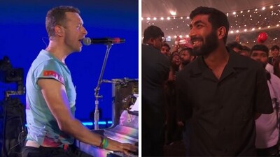 Jasprit Bumrah surprised (some of) the audience at Coldplay's Ahmedabad concert on Sunday. Jasprit Bumrah surprised (some of) the audience at Coldplay's Ahmedabad concert on Sunday.