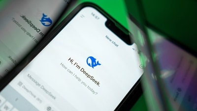 The DeepSeek application arranged on a smartphone in Hong Kong, China, on Monday, Jan. 27, 2025. Chinese startup DeepSeek's eponymous AI assistant rocketed to the top of Apple Inc.'s iPhone download charts, stirring doubts in Silicon Valley about the strength of America's lead in AI. ( Lam Yik/Bloomberg) The DeepSeek application arranged on a smartphone in Hong Kong, China, on Monday, Jan. 27, 2025. Chinese startup DeepSeek's eponymous AI assistant rocketed to the top of Apple Inc.'s iPhone download charts, stirring doubts in Silicon Valley about the strength of America's lead in AI. ( Lam Yik/Bloomberg)