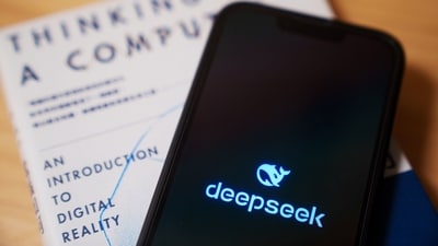 The DeepSeek logo arranged on a smartphone in Hong Kong, China, on Monday, Jan. 27, 2025. Chinese startup DeepSeek's eponymous AI assistant rocketed to the top of Apple Inc.'s iPhone download charts, stirring doubts in Silicon Valley about the strength of America's lead in AI. (Lam Yik/Bloomberg) The DeepSeek logo arranged on a smartphone in Hong Kong, China, on Monday, Jan. 27, 2025. Chinese startup DeepSeek's eponymous AI assistant rocketed to the top of Apple Inc.'s iPhone download charts, stirring doubts in Silicon Valley about the strength of America's lead in AI. (Lam Yik/Bloomberg)