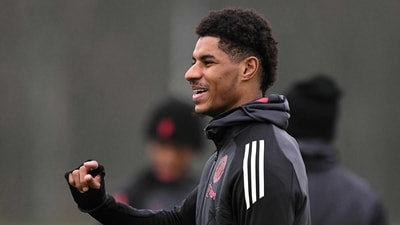Manchester United manager Ruben Amorim said he would rather give his 63-year-old goalkeeping coach Jorge Vital a place on the bench than Marcus Rashford. (Photo by Oli SCARFF / AFP) (AFP)