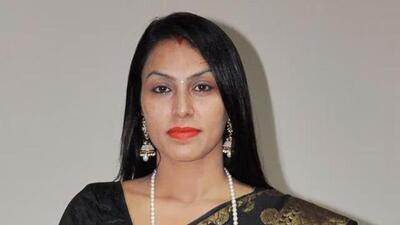 Gurbax Rawat, 42, joined the Bharatiya Janata Party (BJP), along with her husband Birender Singh Rawat, on Monday. (HT Photo) Gurbax Rawat, 42, joined the Bharatiya Janata Party (BJP), along with her husband Birender Singh Rawat, on Monday. (HT Photo)