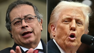 Colombian President Gustavo Petro and US President Donald Trump. (AFP)