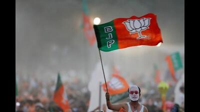 Held at the BJP headquarters, the briefing was addressed by Union agriculture minister Shivraj Singh Chouhan and party national general secretary Sunil Bansal. (REUTERS) Held at the BJP headquarters, the briefing was addressed by Union agriculture minister Shivraj Singh Chouhan and party national general secretary Sunil Bansal. (REUTERS)