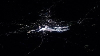 The Maha Kumbh Mela, as seen from space at night (X/@astro_Pettit) The Maha Kumbh Mela, as seen from space at night (X/@astro_Pettit)