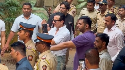 Saif Ali Khan was discharged from the Lilavati Hospital on January 21. (Raju Shinde/HT Photo) Saif Ali Khan was discharged from the Lilavati Hospital on January 21. (Raju Shinde/HT Photo)