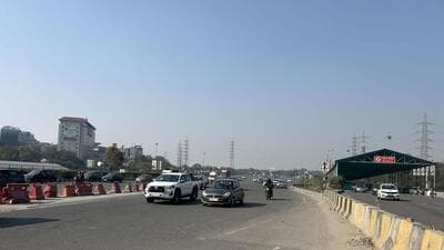 The accident spot on Delhi-Jaipur expressway. (HT Photo) The accident spot on Delhi-Jaipur expressway. (HT Photo)