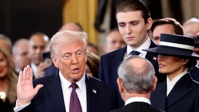 Barron Trump never got a chance to enjoy a “normal high school life like everyone else,” his friends claimed, adding that he was rarely seen eating at school. (AP) Barron Trump never got a chance to enjoy a “normal high school life like everyone else,” his friends claimed, adding that he was rarely seen eating at school. (AP)
