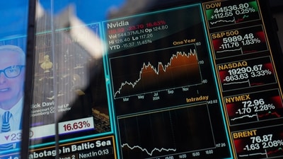 Nasdaq fell nearly 4 percent on the morning of January 27, 2025 in New York City. (AFP) Nasdaq fell nearly 4 percent on the morning of January 27, 2025 in New York City. (AFP)
