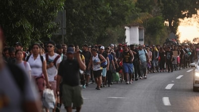 President Trump issued decrees that effectively halted migration along the US-Mexico border, leaving tens of thousands of migrants stranded in camps, shelters, and various accommodations throughout Mexico, from the southern regions to the Rio Grande. (REUTERS)