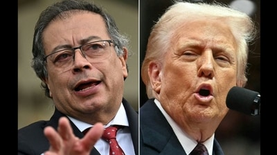 Gustavo Petro blasts Donald Trump in fiery post saying US prez will ‘wipe out human species’ (Photo by LUIS ACOSTA and Jim WATSON / AFP) Gustavo Petro blasts Donald Trump in fiery post saying US prez will ‘wipe out human species’ (Photo by LUIS ACOSTA and Jim WATSON / AFP)