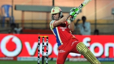 AB de Villiers blasts one through the off side (Getty) AB de Villiers blasts one through the off side (Getty)