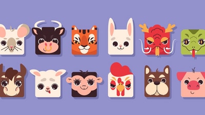 When you fall in the year of each of these animals, there's a very distinct personality. Rat-smart, Ox-reliable, Tiger-brave, Rabbit-gentle, Dragon-charismatic, Snake-wise, Horse-energetic, Goat- compassionate, Monkey-clever, Rooster-observant, Dog-loyal, Pig-generous. (Freepik )