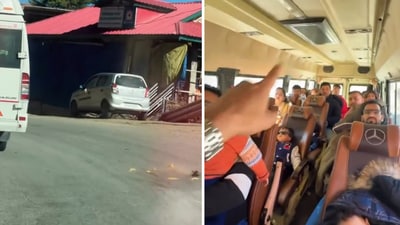 The man followed the tourist bus and confronted the families seated inside about their constant littering. (Reddit/Twinkling_Paw) The man followed the tourist bus and confronted the families seated inside about their constant littering. (Reddit/Twinkling_Paw)