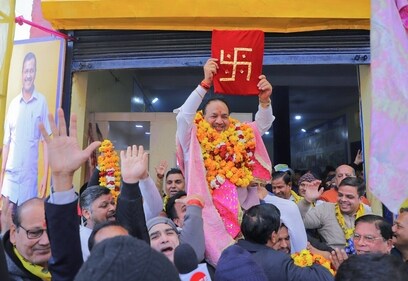AAP Candidate from Rithala assembly, Mohinder Goyal after filing his nomination for the Delhi Assembly election, in New Delhi. (ANI) AAP Candidate from Rithala assembly, Mohinder Goyal after filing his nomination for the Delhi Assembly election, in New Delhi. (ANI)