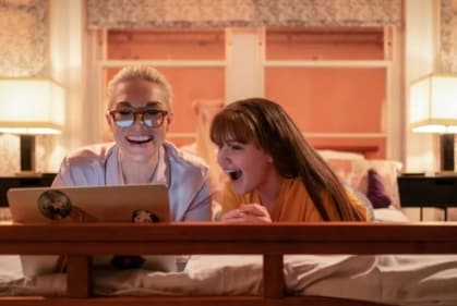 Rebecca Welton (Hannah Waddingham) in her TV home on the Ted Lasso set in Richmond Green. Rebecca Welton (Hannah Waddingham) in her TV home on the Ted Lasso set in Richmond Green.