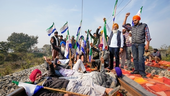 Farmers have been camping at the Shambhu and Khanauri border points since February 13 last year. (PTI/File)