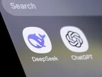 Deepseek and ChatGPT app icons are seen in this illustration taken on January 27, 2025. 