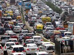 Bengaluru: Vehicles stuck in a traffic jam on a road, in Bengaluru, Karnataka. (file) Bengaluru: Vehicles stuck in a traffic jam on a road, in Bengaluru, Karnataka. (file)