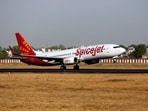 A SpiceJet passenger Boeing 737-800 aircraft 