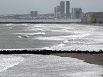 FILE PHOTO: Waves crash on the shore of the Gulf of Mexico, after newly sworn-in U.S. President Donald Trump signed an executive order to change the name of the Gulf of Mexico to the Gulf of America, in Boca del Rio, Veracruz state, Mexico January 21, 2025. REUTERS/Yahir Ceballos/File Photo