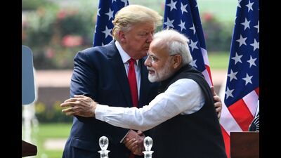 (FILES) US President Donald Trump (L) shakes hands with India's Prime Minister Narendra Modi during a joint press conference at Hyderabad House in New Delhi on February 25, 2020. (Photo by Prakash SINGH / AFP) (AFP) (FILES) US President Donald Trump (L) shakes hands with India's Prime Minister Narendra Modi during a joint press conference at Hyderabad House in New Delhi on February 25, 2020. (Photo by Prakash SINGH / AFP) (AFP)