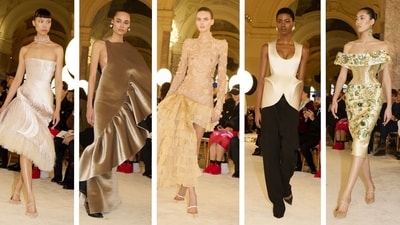 Schiaparelli's Icarus collection soars at Paris Couture Week, balancing whimsy and wearability. Schiaparelli's Icarus collection soars at Paris Couture Week, balancing whimsy and wearability.