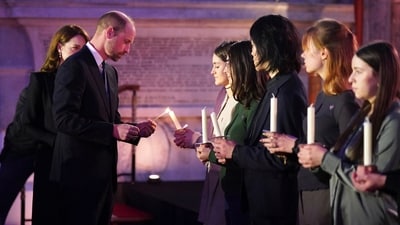 Britain's Kate, Princess of Wales and Prince William attended a ceremony in London to honour Holocaust survivors and interacted with them during the memorial event. (Arthur Edwards/ Pool via AP) Britain's Kate, Princess of Wales and Prince William attended a ceremony in London to honour Holocaust survivors and interacted with them during the memorial event. (Arthur Edwards/ Pool via AP)