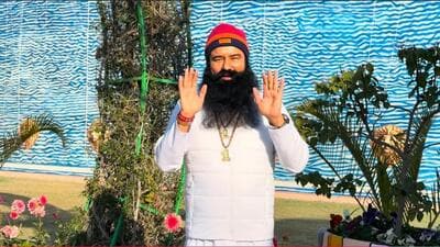 Dera Sacha Sauda chief Gurmeet Ram Rahim Singh at the sect’s Sirsa headquarters on Tuesday morning. This is the first time he is visiting the sect in Sirsa since his conviction in 2017. (HT Photo) Dera Sacha Sauda chief Gurmeet Ram Rahim Singh at the sect’s Sirsa headquarters on Tuesday morning. This is the first time he is visiting the sect in Sirsa since his conviction in 2017. (HT Photo)