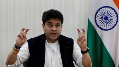 Jyotiraditya Scindia criticised Rahul Gandhi's “only maharajas enjoyed rights” remarks. (REUTERS)